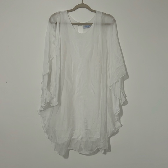 White MYKONOS By Celebrity White Translucent Dress Cover Up *One Size* - Picture 1 of 8